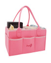 PINK Baby Diaper Caddy Organizer Nursery use Foldable Lightweight Portable Storage Baby Shower Gift Travel Tote Car